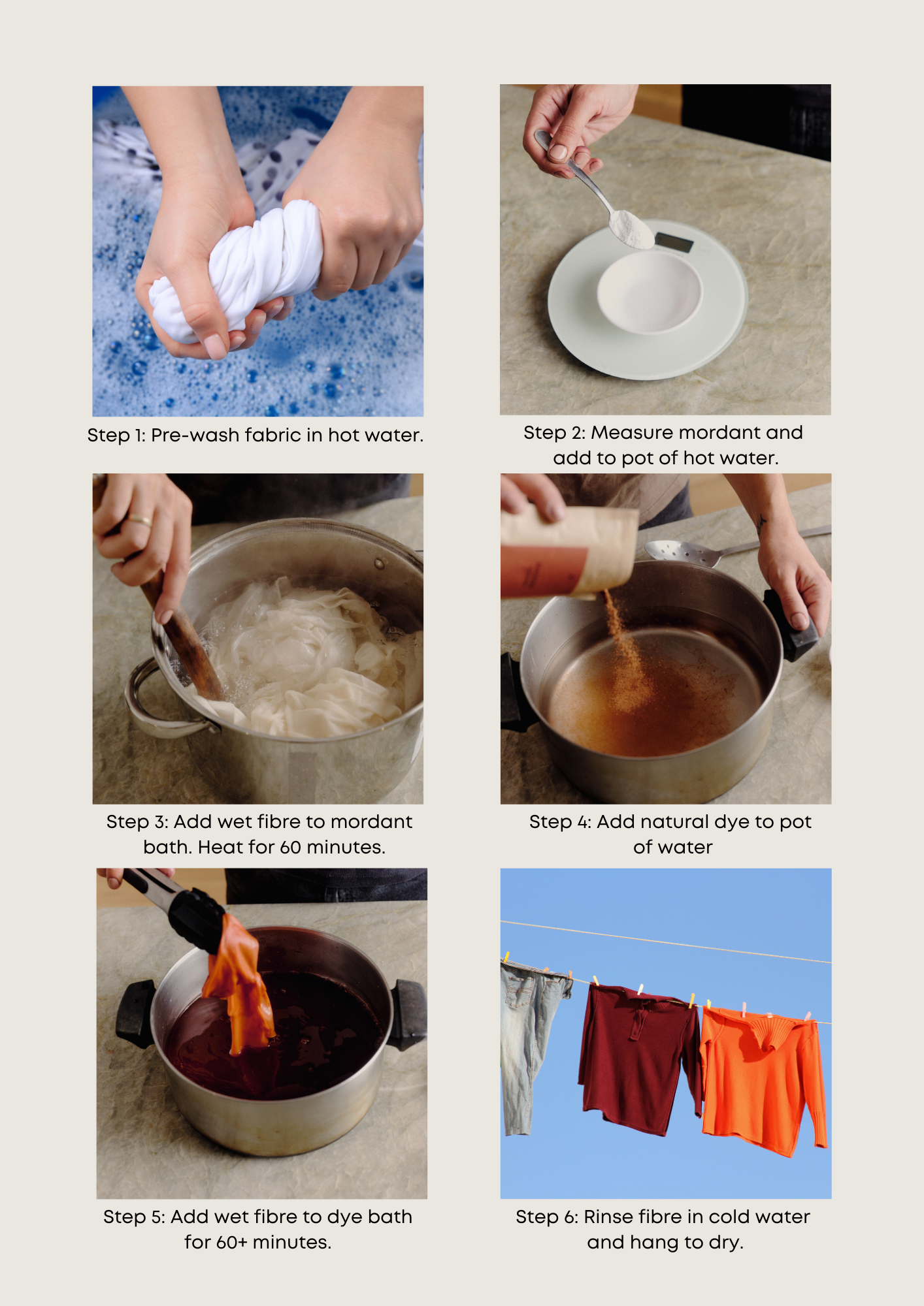 Natural Dye Kit + 100% silk scarf