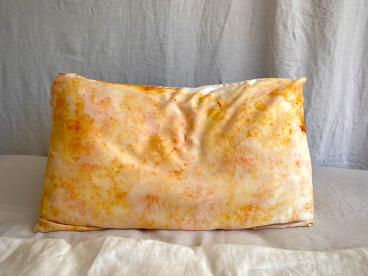 Hand-Painted Silk Pillowcase - Fluid Series #010