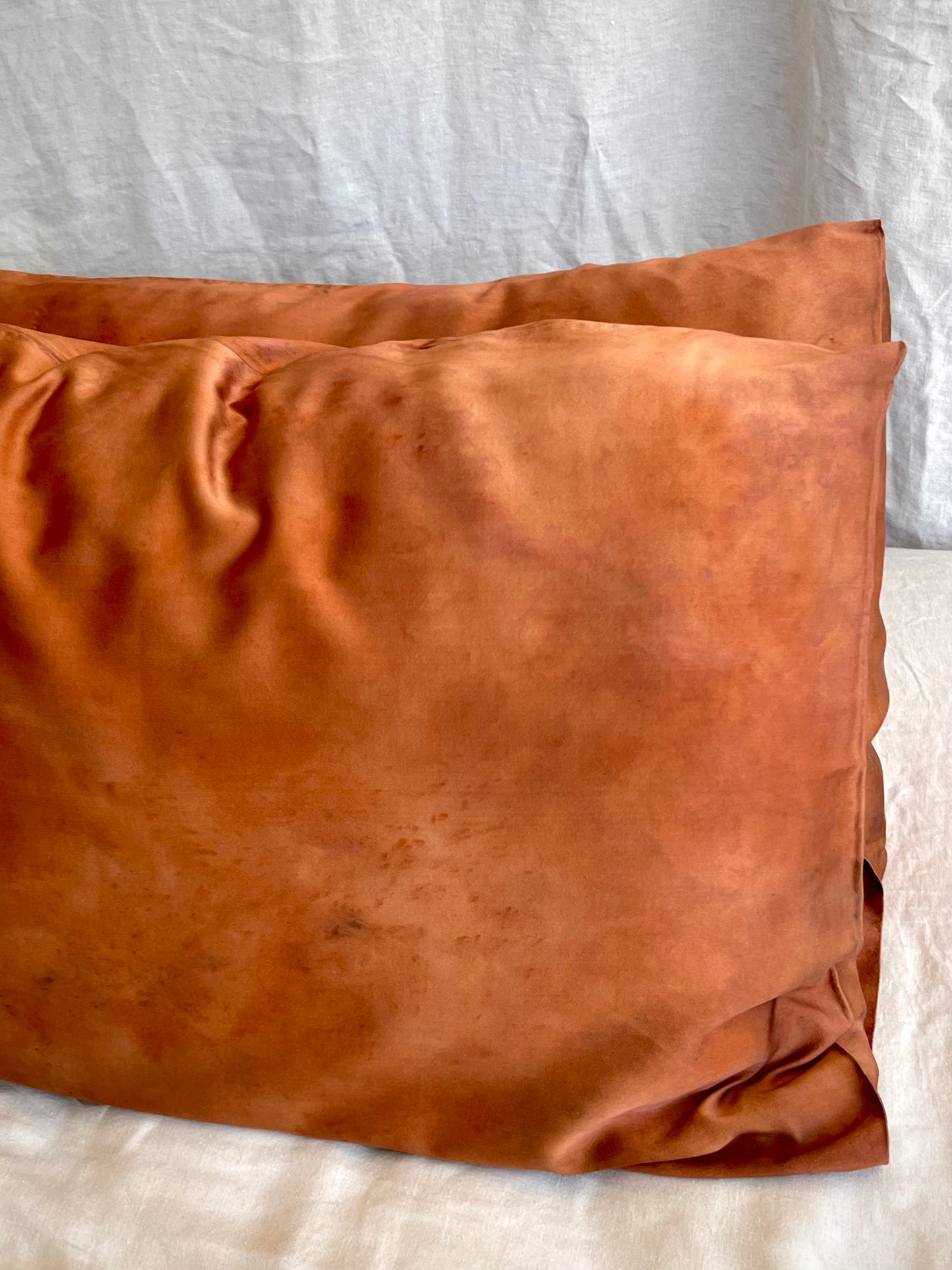Hand-Painted Silk Pillowcase Set - Fluid Series #014 + #015