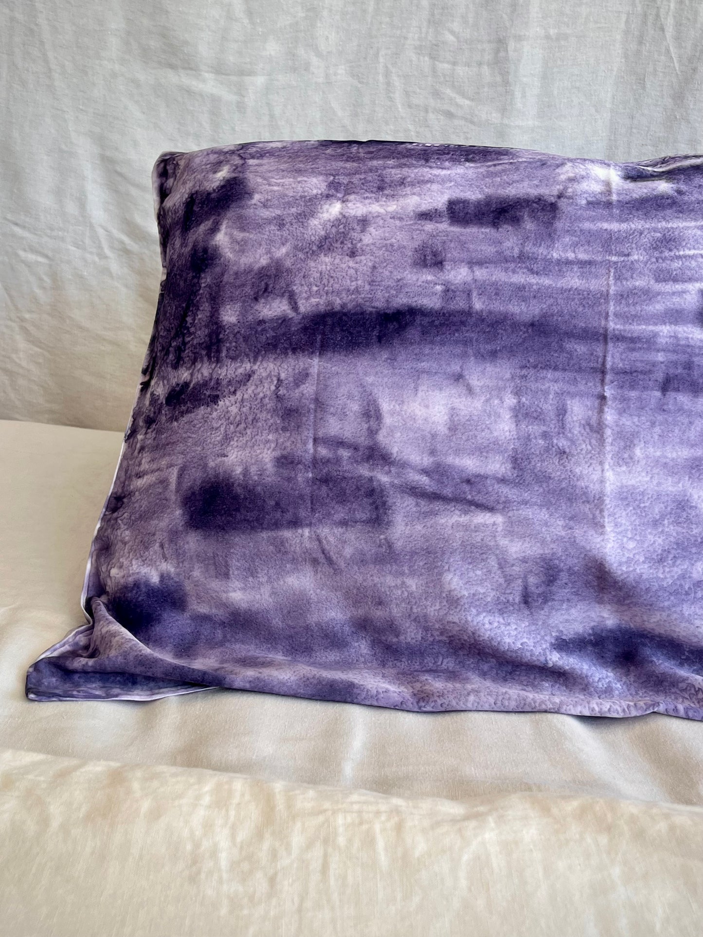 Hand-Painted Silk Pillowcase - Fluid Series #005