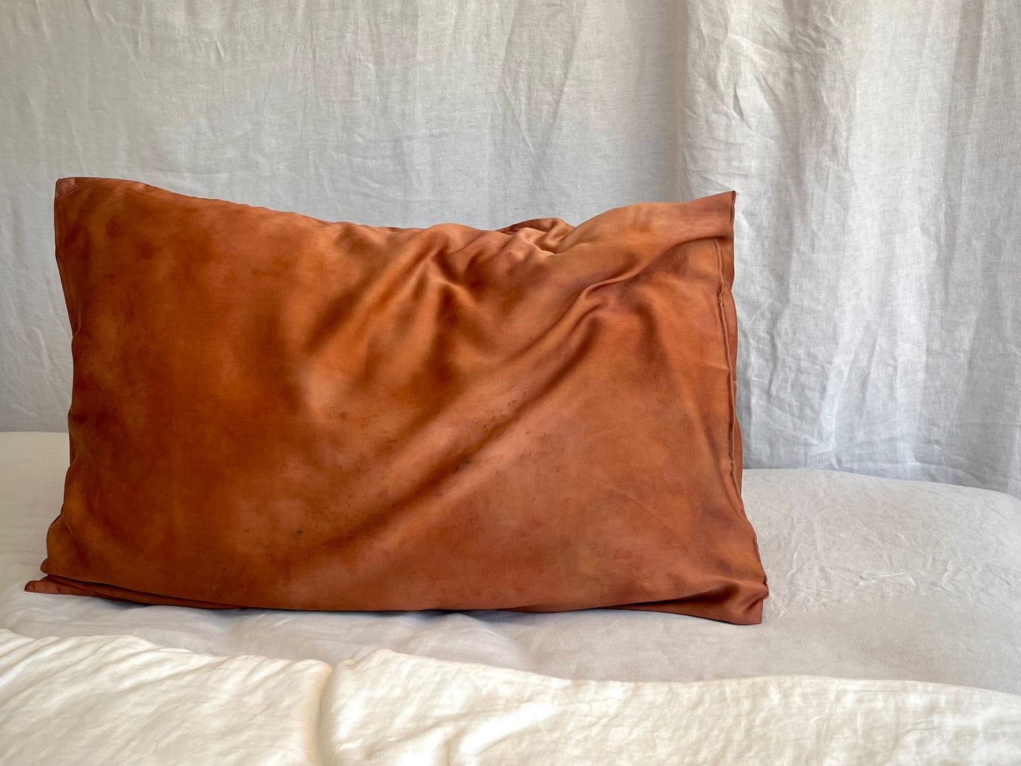 Hand-Painted Silk Pillowcase Set - Fluid Series #014 + #015